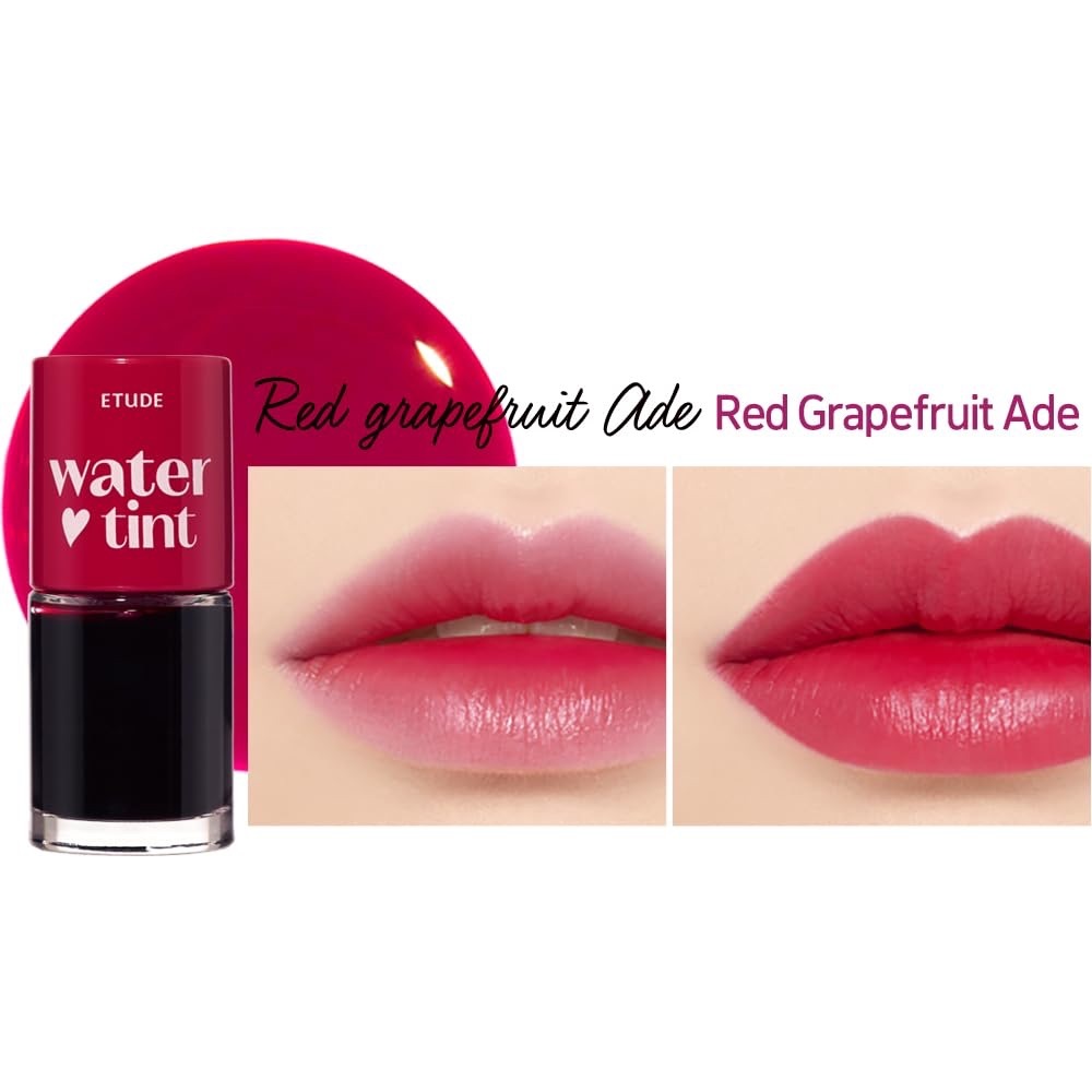 Etude Red Grapefruit Ade Dear Darling Water Lip Tint- warm red, long lasting